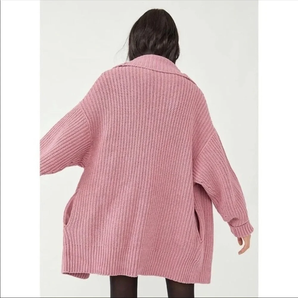 NWT Free People Swim Too Deep Cardi Size XS, S, M, or L Smoked Pink